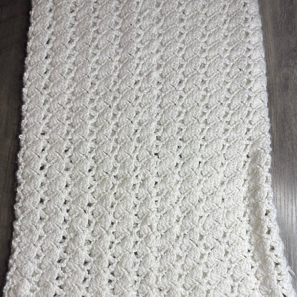 Charming White Crochet Infant Dress - Picture 6 of 6